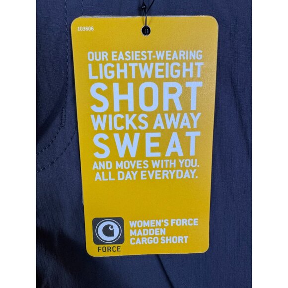 Carhartt Shorts Womens Size 16 Gray Force Madden Cargo Lightweight Rugged Flex - Picture 2 of 10